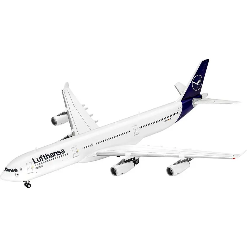 Збірна модель Revell Літак Airbus A340-300 Lufthansa рівень 4, масштаб 1:144, 114 деталей (RVL-03803) - фото 3