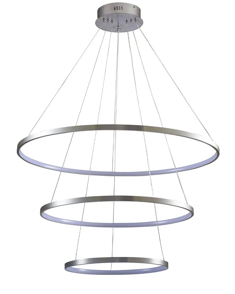 Подвесной светильник, люстра Goldlux 330048 Lea 3 Led 3x60W 4000K 8000Lm IP20 Серебро - фото 2