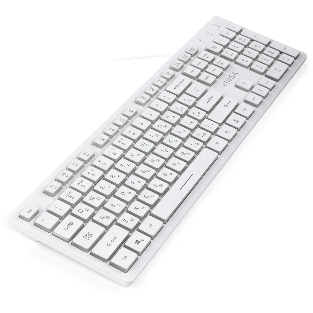 Клавіатура Vinga KB410 White - фото 4