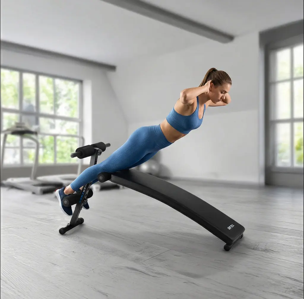 Похила лава для тренувань преса Gymtek XL200 з еспандерами для дому - фото 17