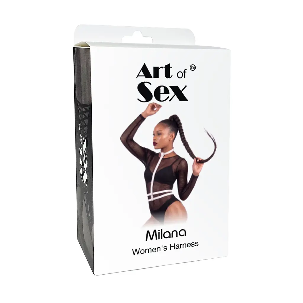 Жіноча портупея Art of Sex - Milana, екошкіра, розмір XS-2XL, колір червоний - фото 4