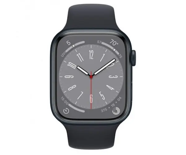 Смарт-годинник Apple Watch Series 8 GPS+LTE Midnight Aluminum Case with Midnight Sport Band 45 мм Size M/L (MNVL3) (60367-ska) - фото 2