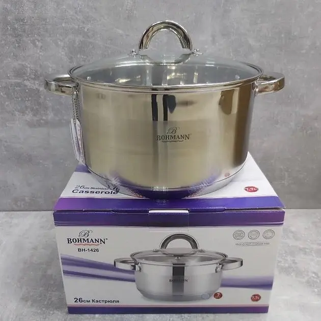 Каструля Bohmann BH 1426 26 см 7.7л - фото 8