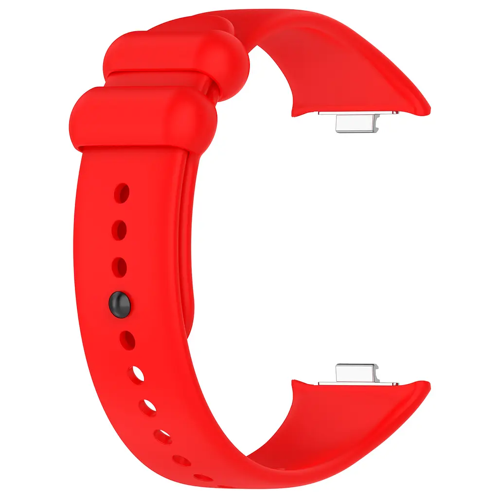 Силіконовий ремінець для фітнес браслетів Xiaomi Mi Band 8 Pro/9 Pro Redmi Watch 4/5, Silicone, red, зі зручною застібкою, на фітнес трекер та смарт годинник, ArmorStandart (ARM73972) - фото 3