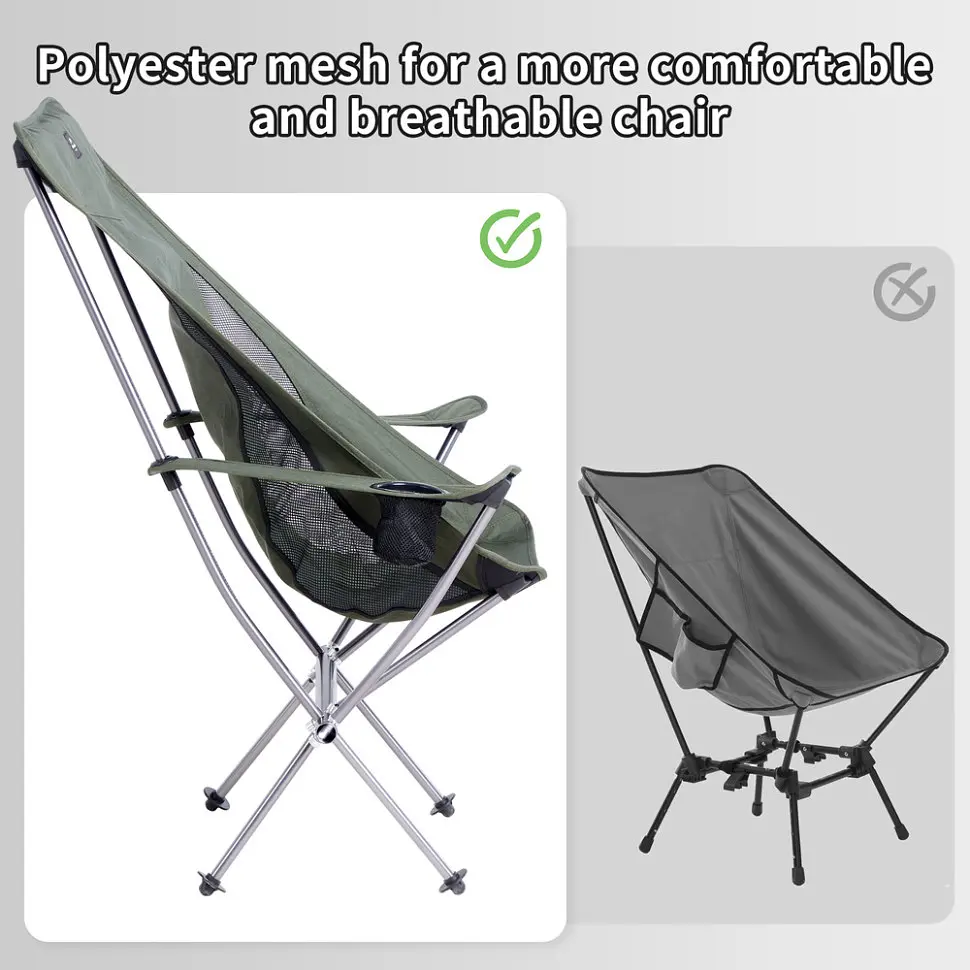 Складное туристическое кресло Naturehike CNK2300JU0003 (Зеленое) - фото 3