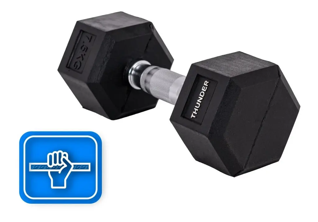 Гантель шестигранная Thunder 7,5 кг (HEXAGONAL-DUMBBELLS-7,5KG) - фото 4