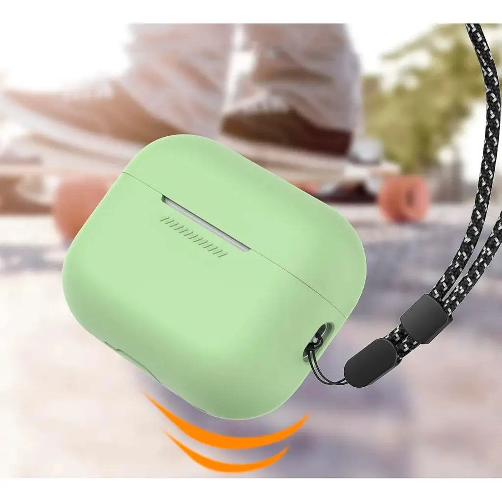 Чехол AhaStyle Colorful Silicone Case для AirPods Pro 2 Avocado Green [CP-187-2-C-AG] [133832] - фото 6