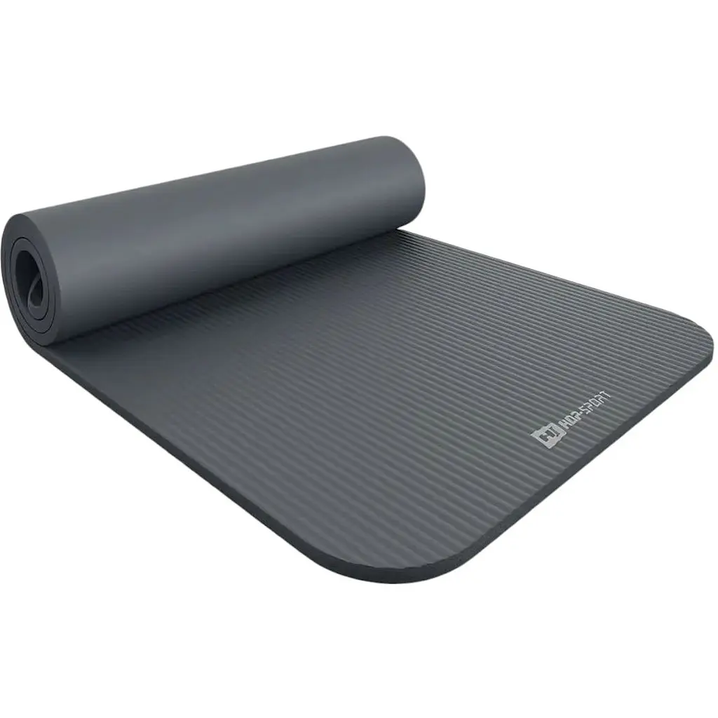 Коврик для йоги Hop-Sport HS-NB015GM NBR 1.5 см графитовый - фото 3