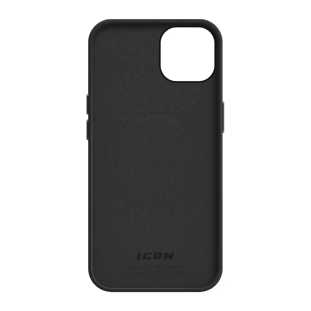 Силиконовый чехол с MagSafe для Apple iPhone 14, ICON2 MagCase, черный, противоударный, панель с мягкой подкладкой, защита всего корпуса, поддержка беспроводной зарядки, совместим с защитными стеклами и пленками, ArmorStandart (ARM68389) - фото 2
