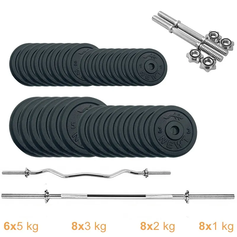 Набір штанг + гантелі металеві Newt Home Gym Set-HW NE-M-HW-SET-89 94 кг - фото 2