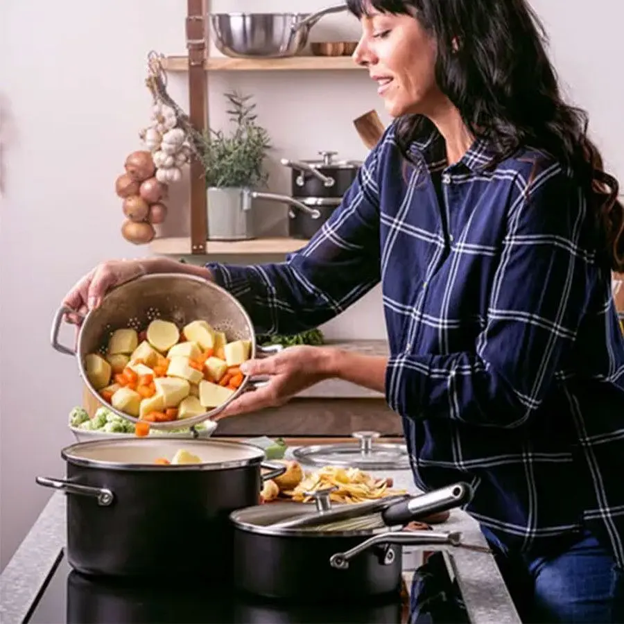 Ківш з кришкою KitchenAid Steel Core, 20 см, 2,4 л, матовий чорний - фото 4