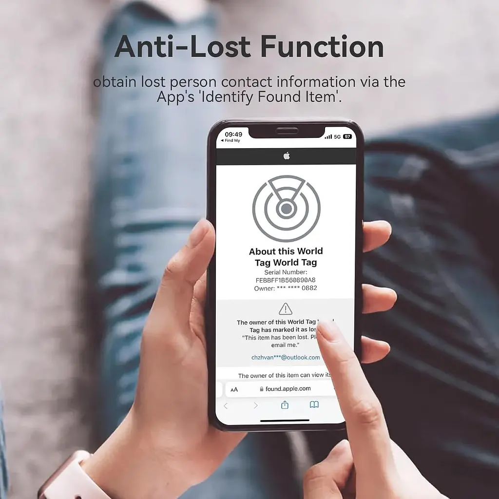 Поиск ключей, трекер кошелька Работает с Apple Find My (только для iOS), сменный аккумулятор, поиск предметов через Bluetooth для сумок - фото 4