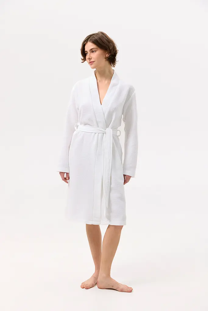 Халат-кимоно Lotus Home - Enika белый S/M - фото 2