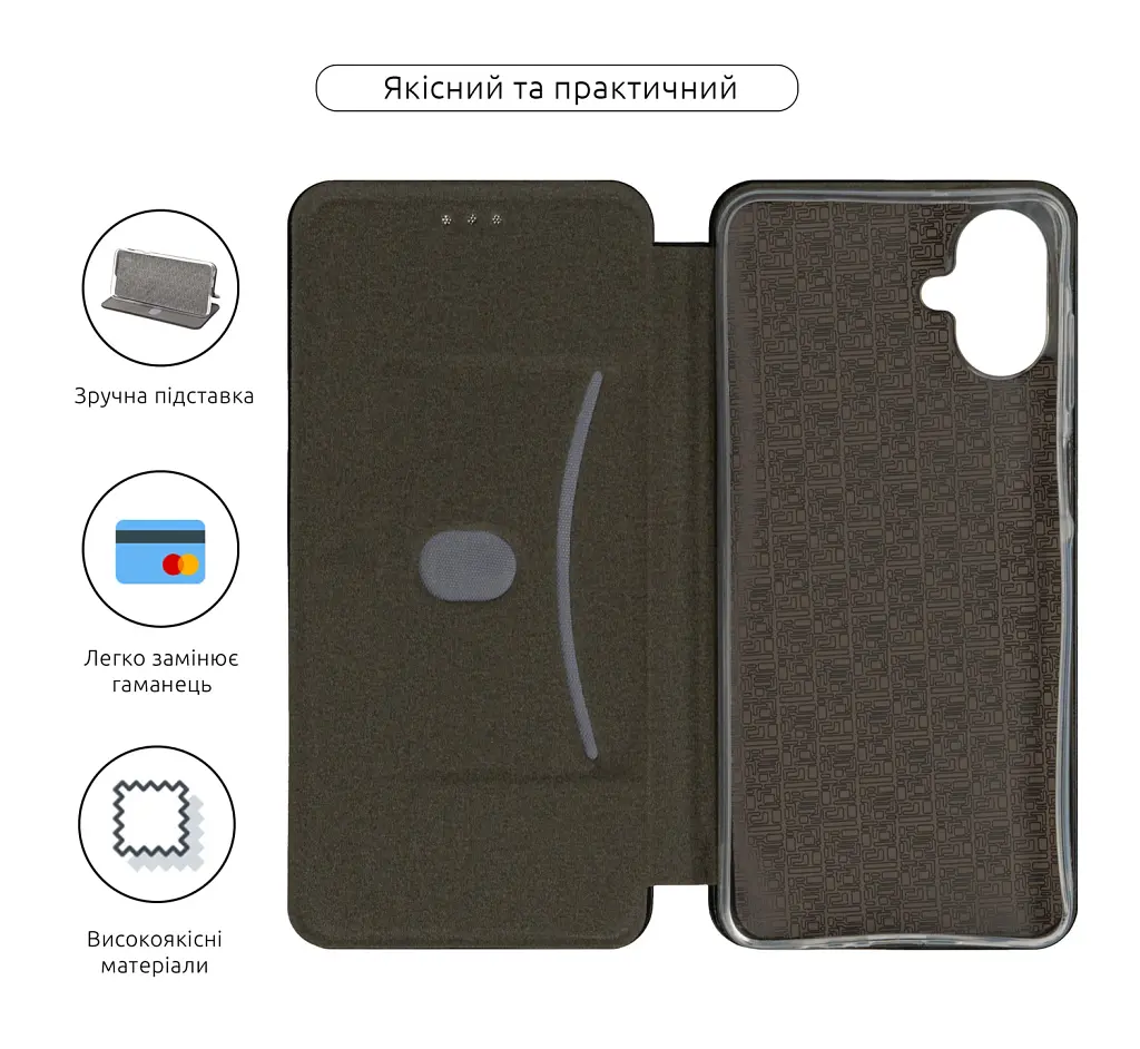Чохол-книжка ArmorStandart G-Case для Samsung A08 4G / A07s 4G / A07 4G Black - фото 3