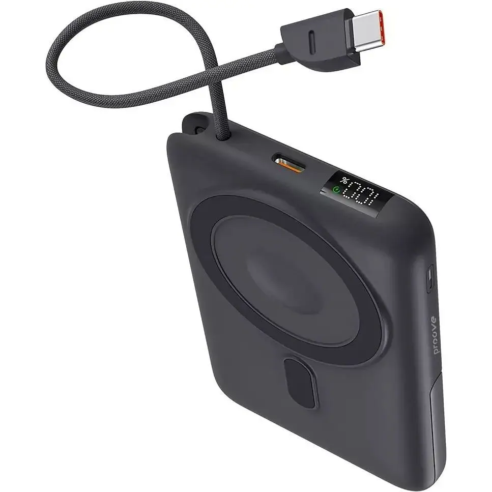 Портативный аккумулятор Proove Moon Rock 2 in 1 Magnetic 22.5W 10000mAh gray (PBR122012105) - фото 2