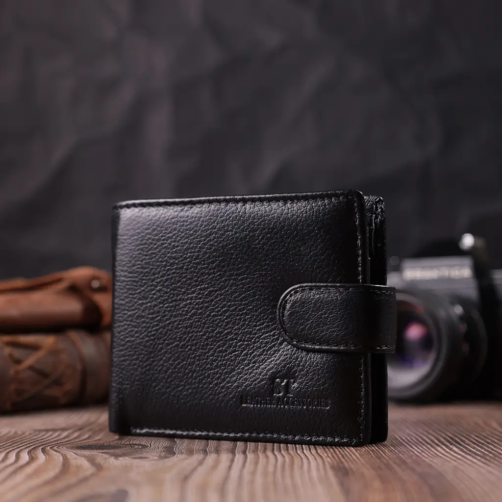 Чоловічий шкіряний гаманець ST Leather 11х9,3х1,5 см acs0028291 - фото 7
