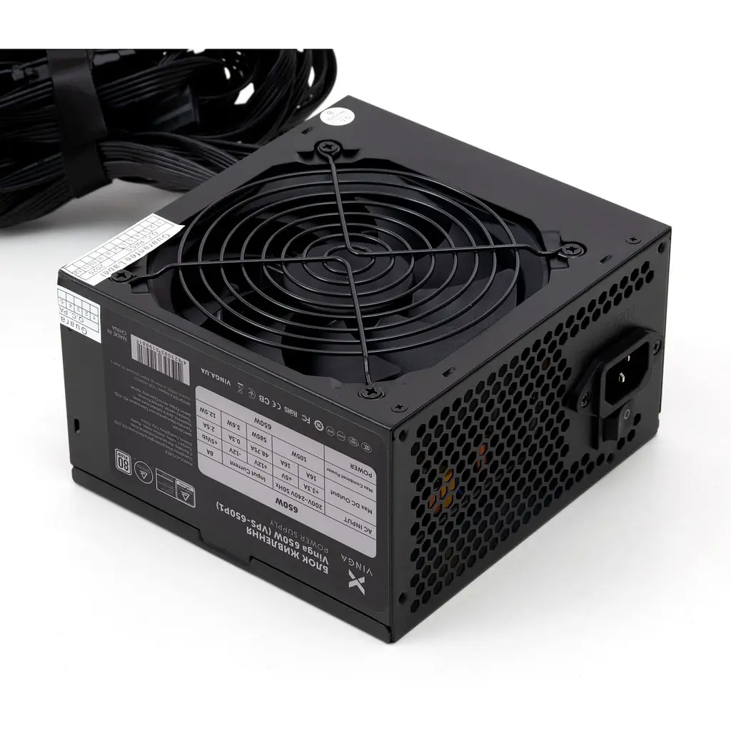 Блок живлення Vinga 650W 80+ (VPS-650P1) - фото 3