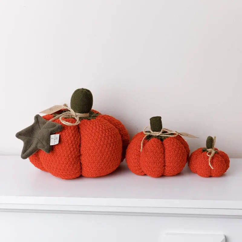Декоративний текстильний виріб Прованс Pumpkin помаранчевий 15 см (40268) - фото 3