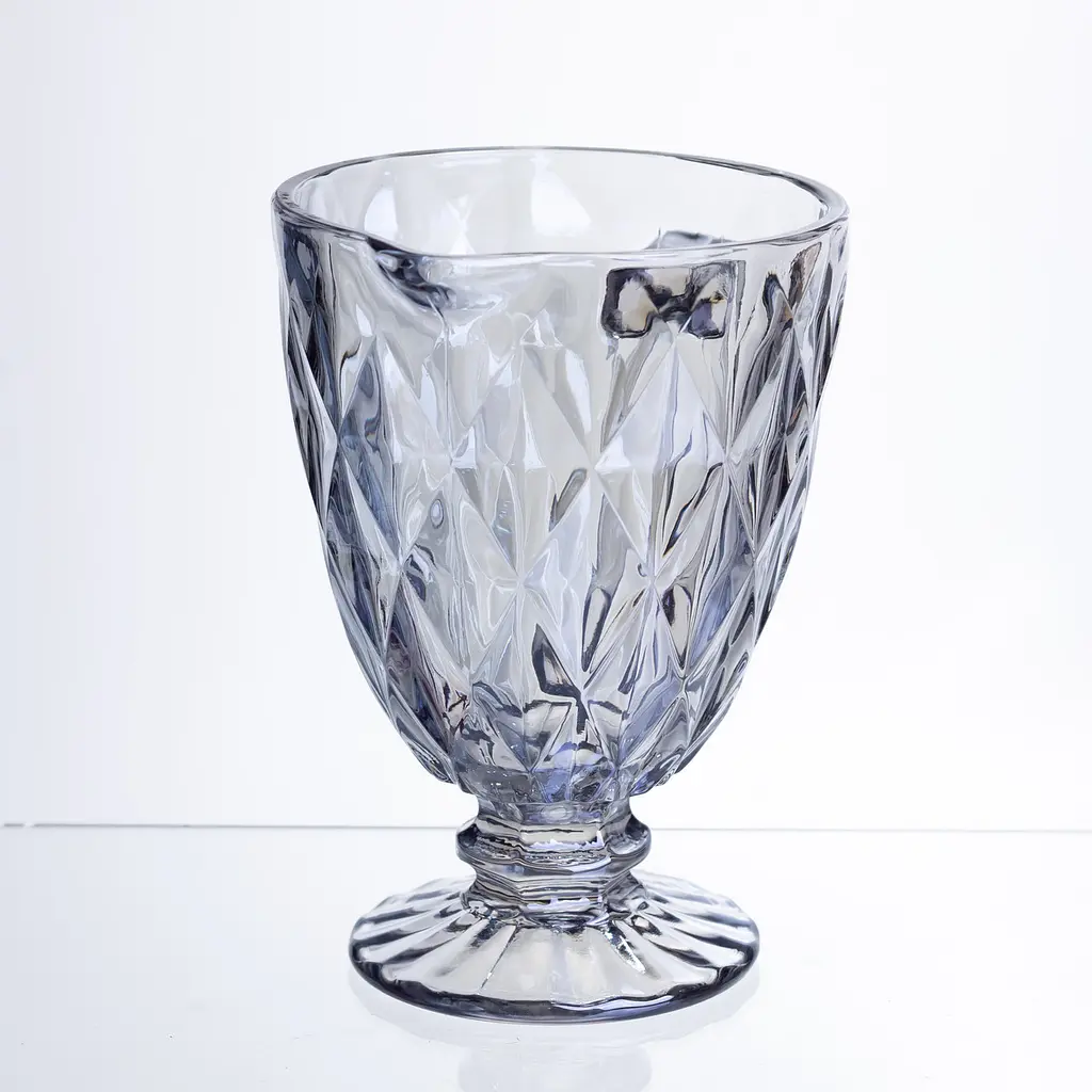 Глечик для напоїв Yiwu скляний HP-19-273 Diamond Blue 1л тонований з алмазним огранюванням синій - фото 3