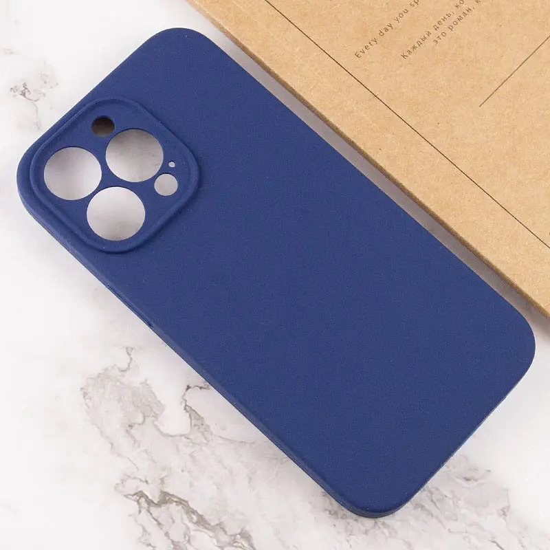 Чохол Silk Full Camera Protective (AA) NO LOGO для Apple iPhone 15 Pro Max (6.7") Синій / Deep navy - фото 3