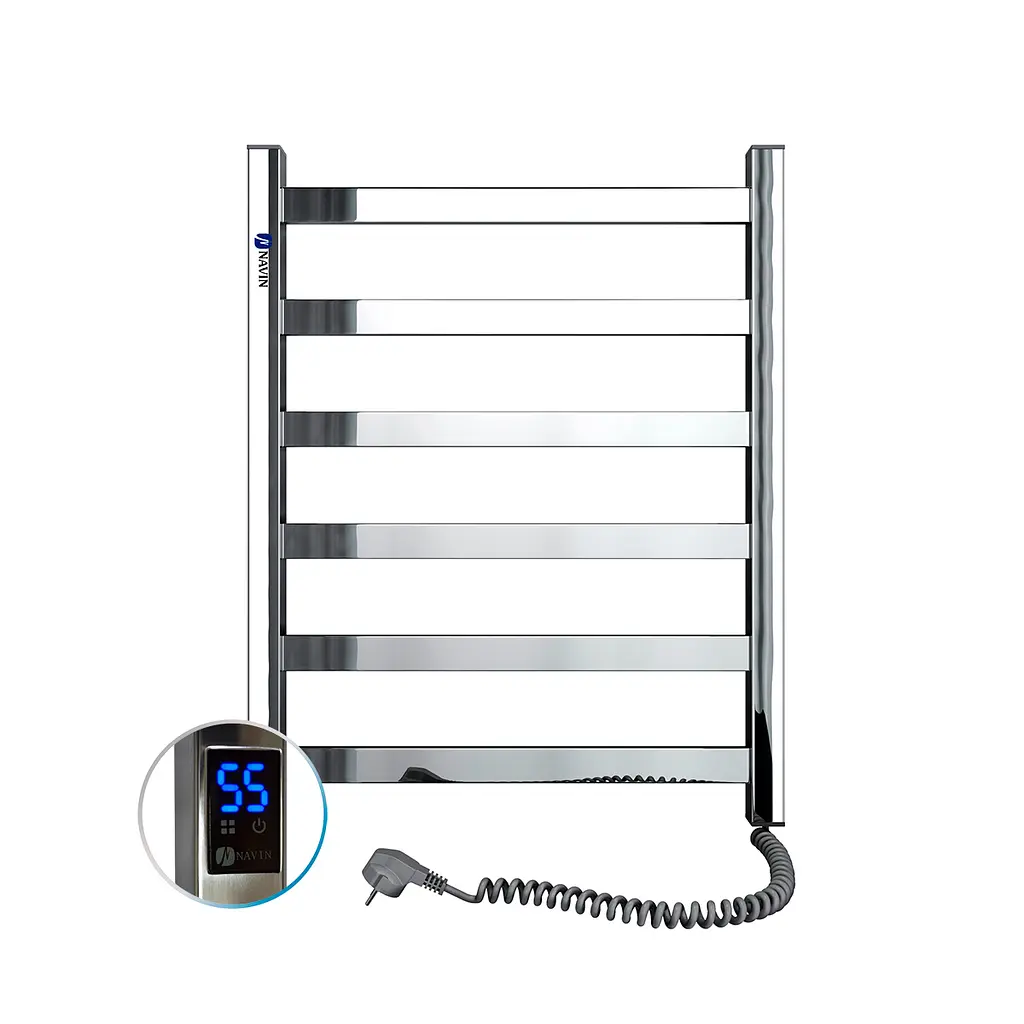 Електрична рушникосушка Navin Авангард 480x600 Sensor права з таймером 10-028053-4860, Хром, Праве, Електронний - фото 2