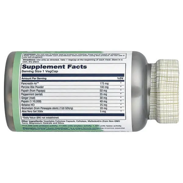 Энзимы Super Digestaway 60 капсул Solaray vit0006033 - фото 2