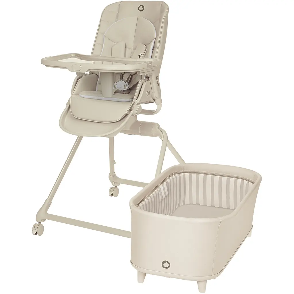 Набір Lionelo Maddie Set: ліжечко + стільчик для годування + шезлонг Beige (LO-MADDIE SET BEIGE)