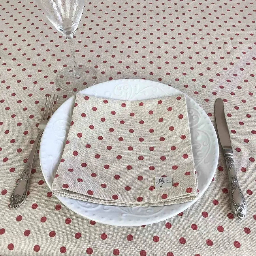 Салфетка Прованс Глория Горох 40х40 см красный (14559) - фото 3