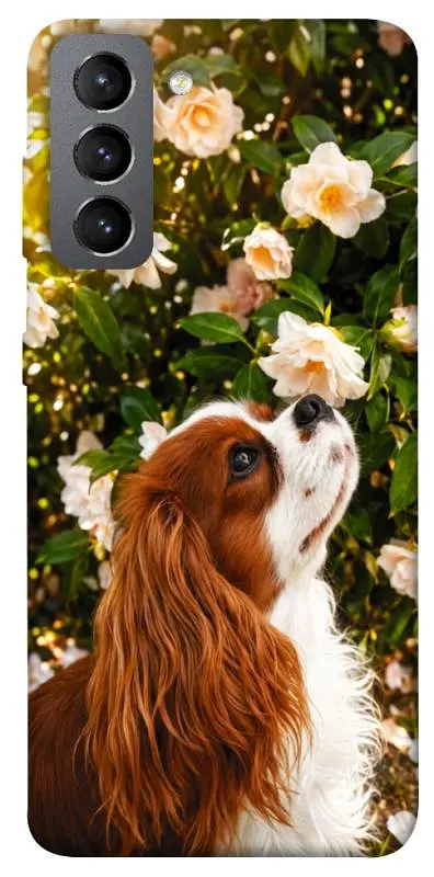 TPU чохол Demsky Flower spaniel для Samsung Galaxy S21 FE
