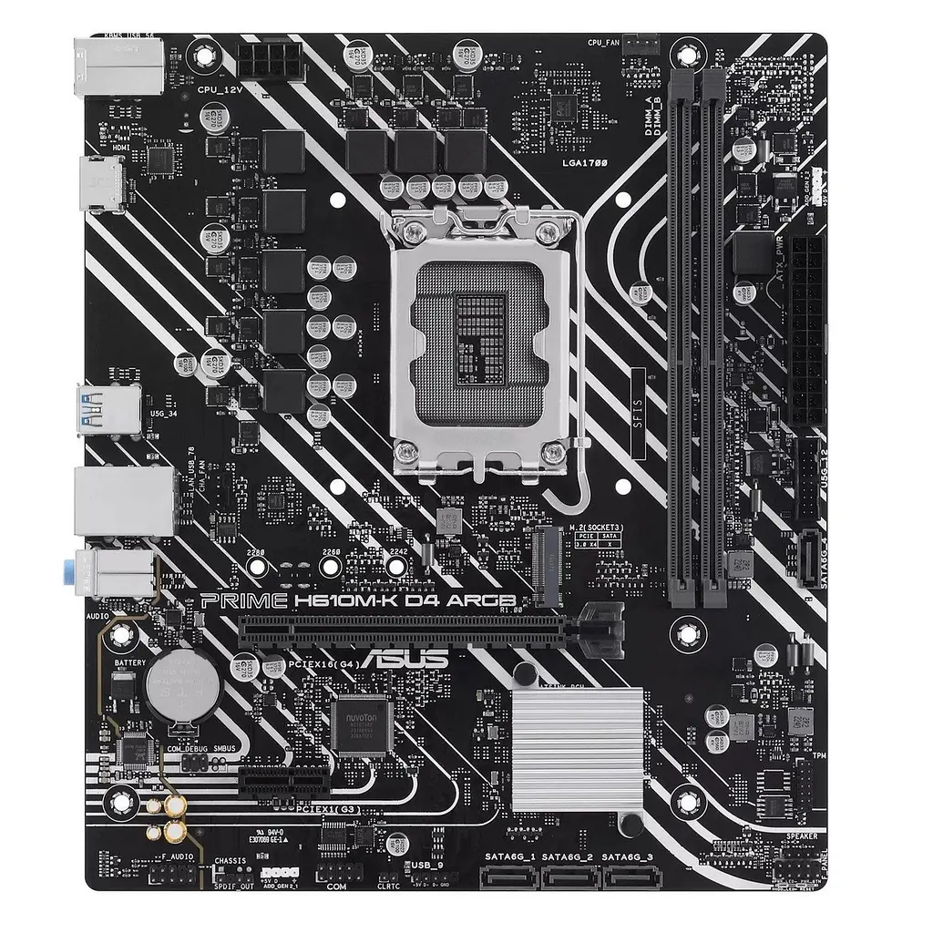 Материнська плата Asus Prime H610M-K D4 ARGB Socket 1700