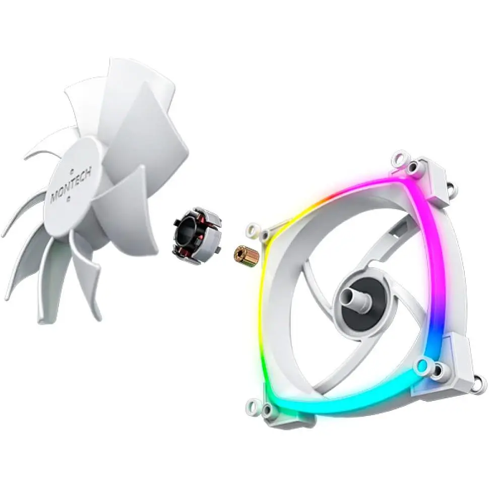 Вентилятор MONTECH 120MM AX120 PWM WHITE (AX120 PWM WHITE) - фото 5