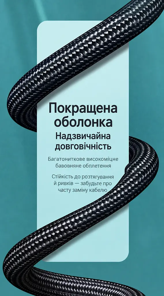 Мережевий кабель Ethernet UGREEN NW150 5 м патч-корд RJ45 штекер на RJ45 штекер Cat7 до 10 Гбіт/с з подвійним екрануванням у бавовняному обплетенні жили з чистої міді 600 МГц чорний (80425) - фото 9