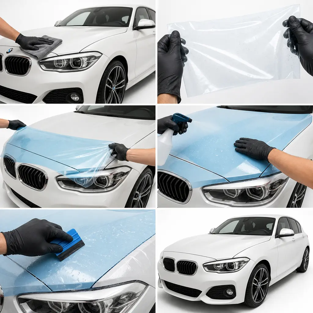 Антигравійна захисна бронеплівка за лекалами для BMW 1 Series F20 facelift 2015-2019 - зона даху - фото 2