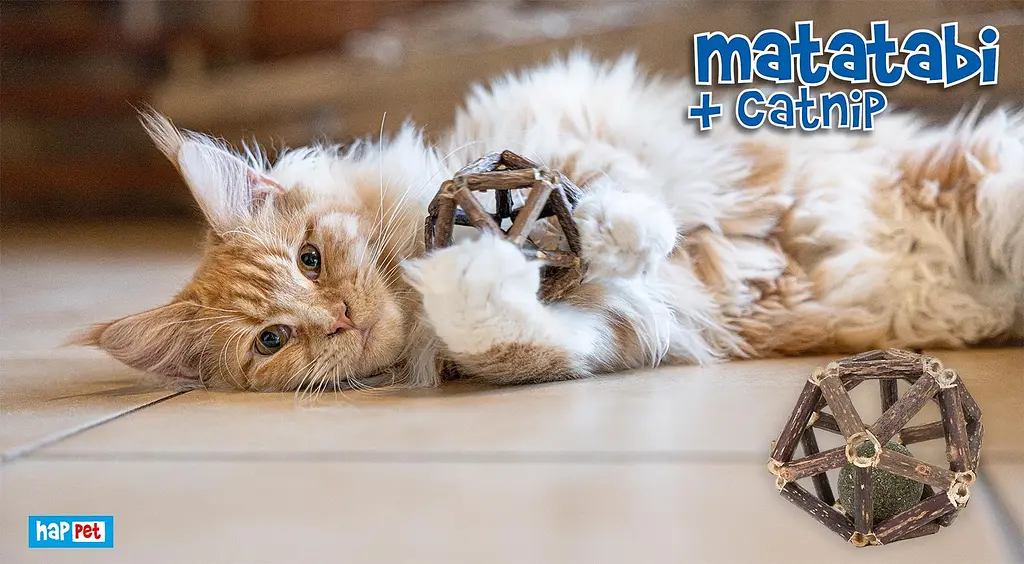 Happet Іграшка для котів "Брязкальце" з Мататабі та котячою м'ятою (7,5-8 см) (KM02) - фото 4