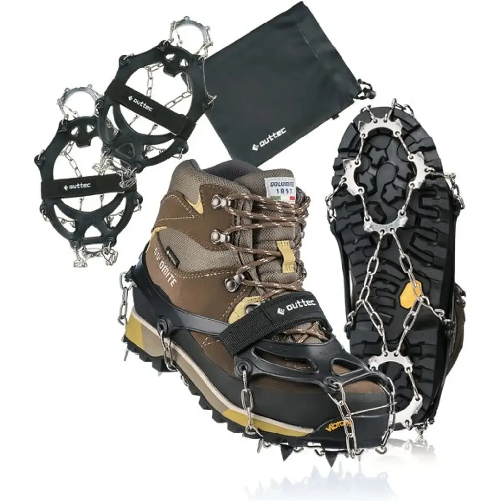 Ледоступы Outtec р.L (41-45) с ремешком черный - фото 2