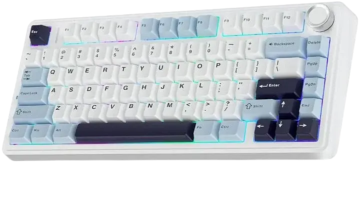 Клавіатура бездротова Aula F75 RGB Light Blue - фото 3