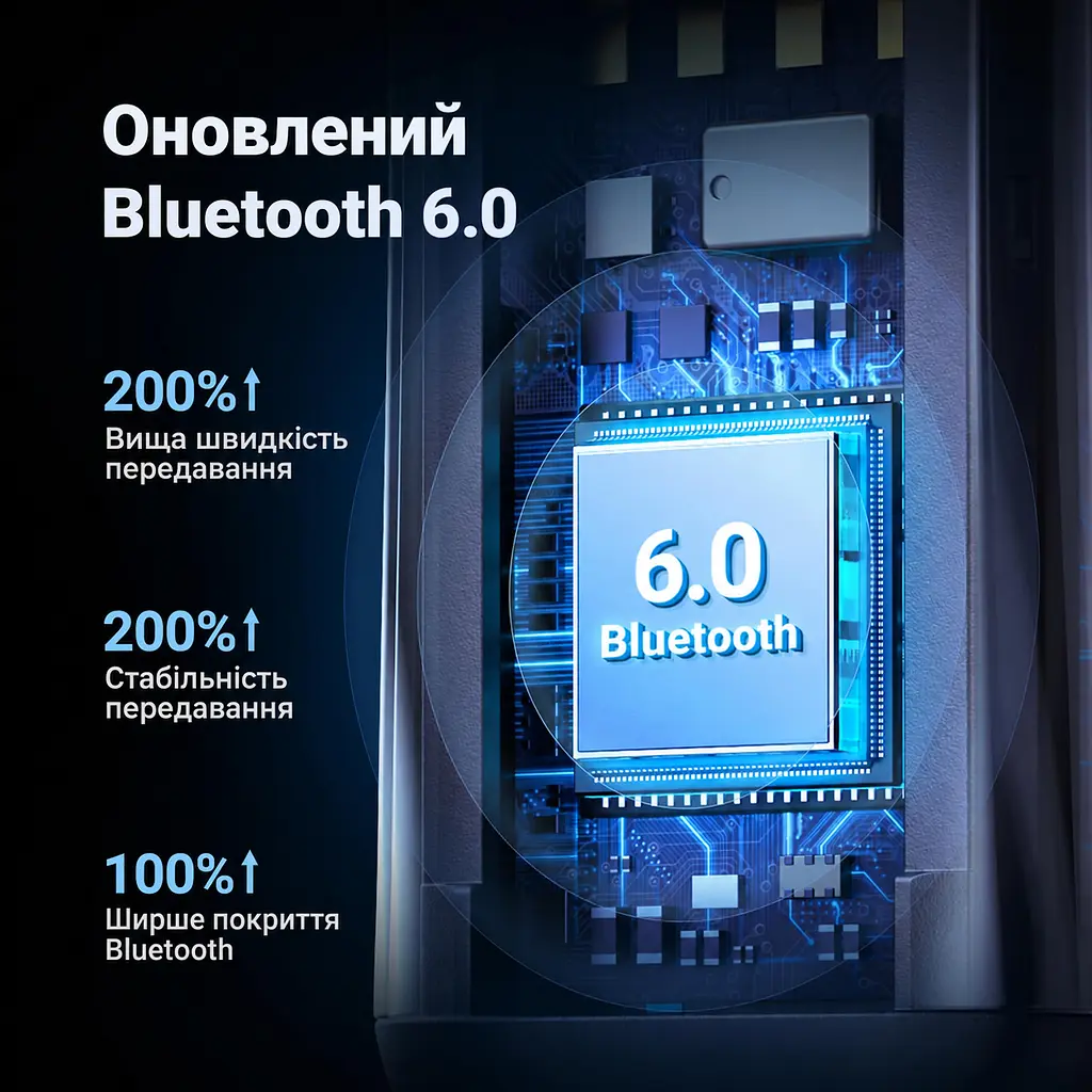 Автомобільний аудіоприймач UGREEN CM309 Bluetooth 6.0 аудіовихід AUX 3,5 мм потрібне живлення через USB-A з мікрофоном для гучного зв'язку підключення 2 пристроїв із відтворенням з одного автоматичне повторне підключення кодеки SBC/AAC спіральний кабель до 1,5 м дальність до 10 м без перешкод чорний (70601) - фото 9