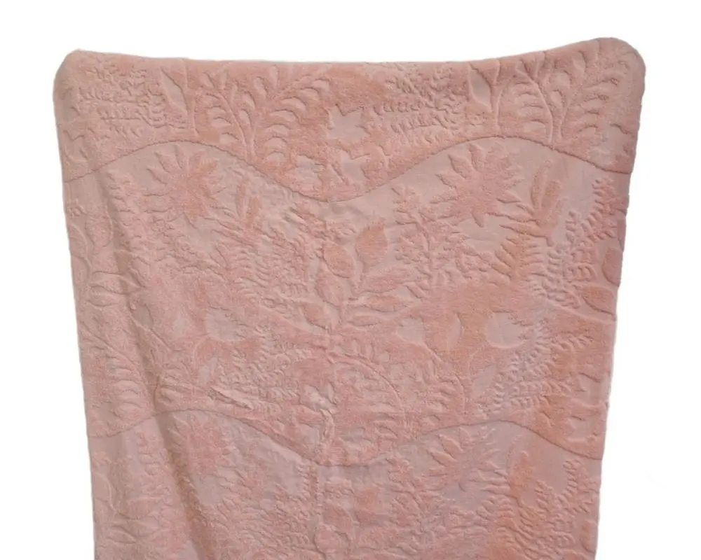 Простирадло махрове жакардове Parisa Home Premium 200х220 щільність 470 г/м2 персикове - фото 3