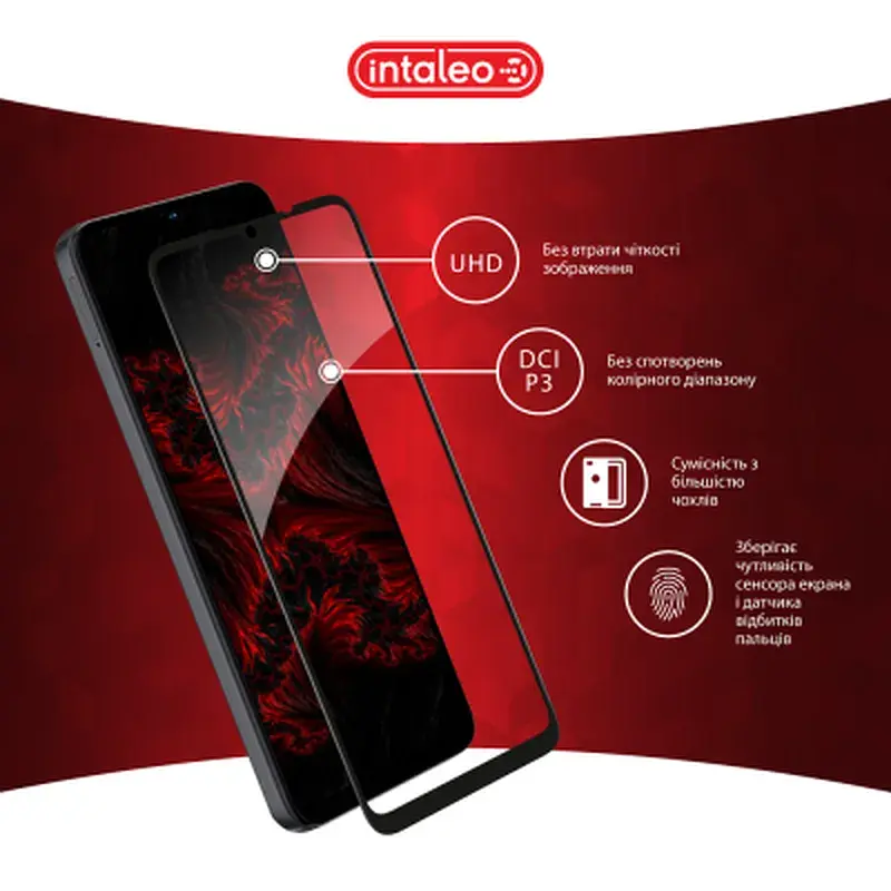 Скло захисне Intaleo Full Glue ZTE Blade A35 Black (1283126598739) - фото 4