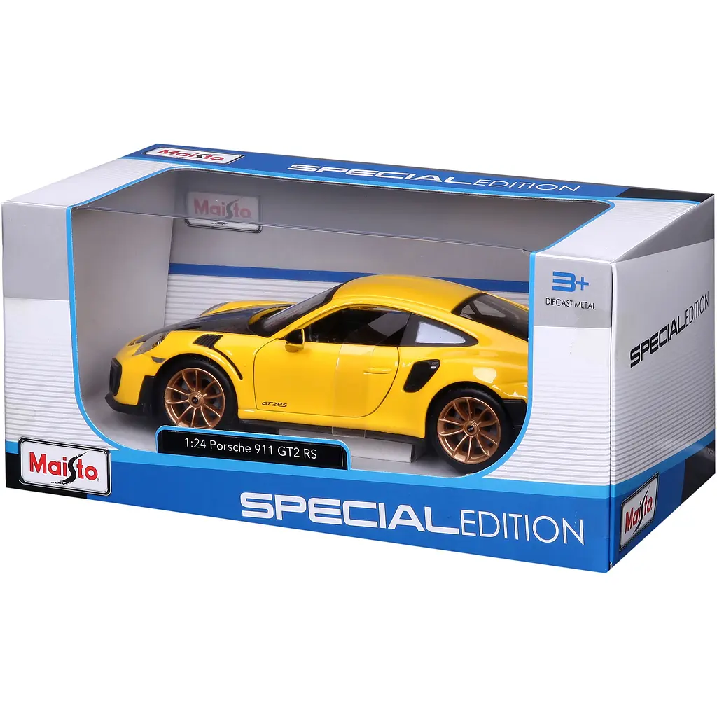 Игровая автомодель Maisto Porsche 911 GT2 RS 1:24 (31523 yellow) - фото 17