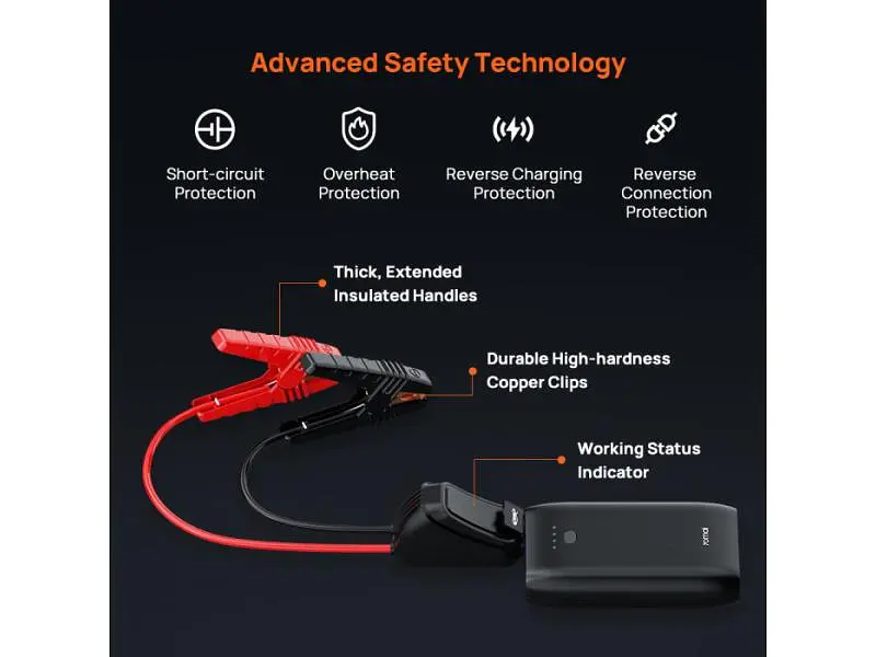 Автономний пусковий пристрій (бустер) 70Mai Jump Starter PS07 10400mAh - фото 3