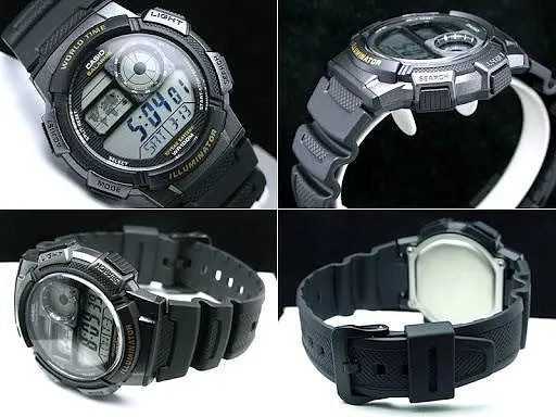 Електронні спортивні годинники наручні чоловічі оригінальні Casio Collection AE-1000W-1BVEF - фото 2