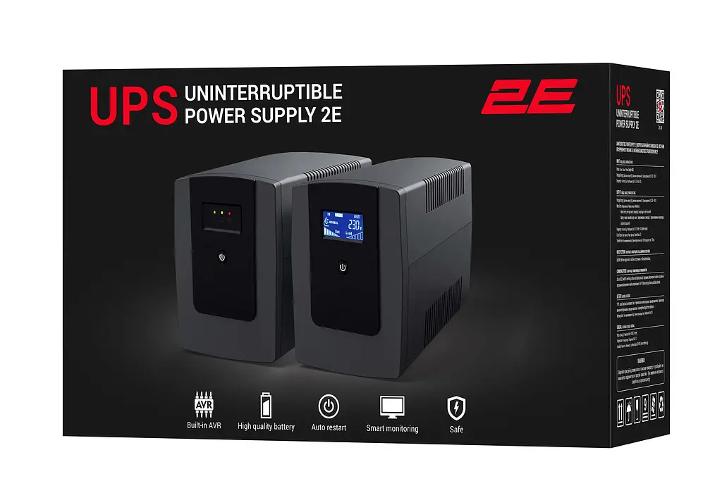 2E Джерело безперебійного живлення ED1500, 1500VA/900W, LED, 3xSchuko - фото 4
