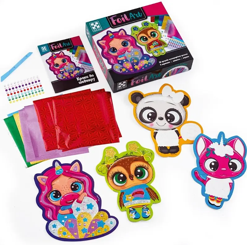 Набір творчості Vladi Toys Foil Art Чарівні тваринки, укр. мова (VT4433-10) - фото 2