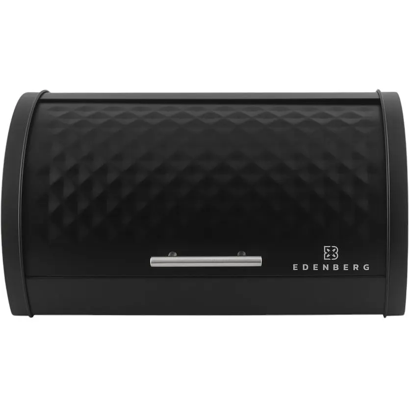 Хлебница из нержавеющей стали Edenberg 38.5x27x19 см черная EB-133 - фото 2