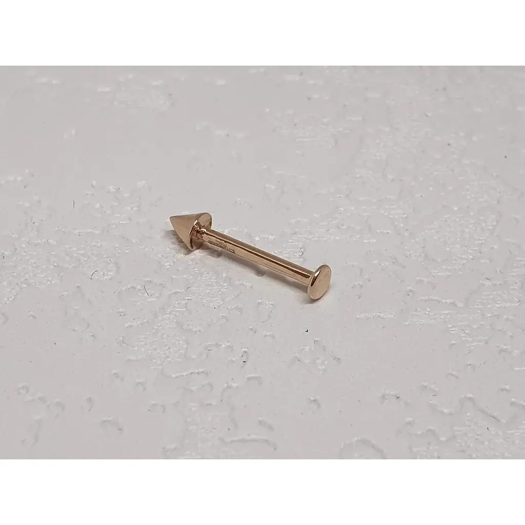 Золота сережка-пирсинг для пірсингу губи Dear. 7016 - фото 2