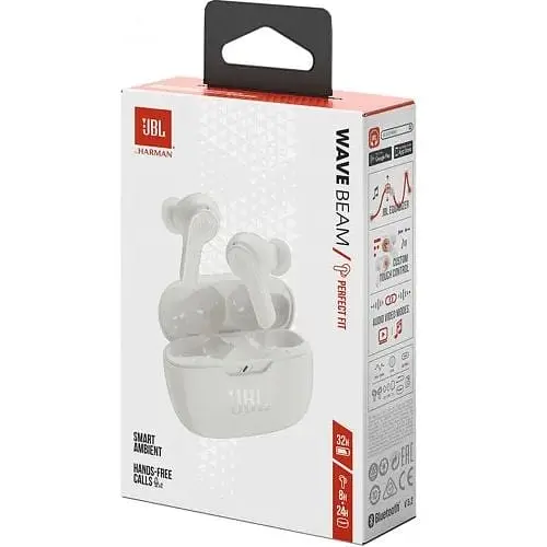 Бездротові навушники JBL Wave Beam TWS білі (JBLWBEAMWHT) - фото 5