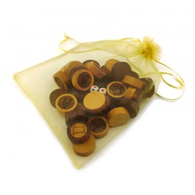 Фишки для нард с изображением шахматных фигур, с мешочком 32 шт. - фото 2