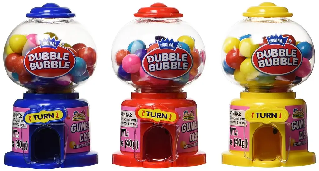 Жуйка Dubble Bubble Mini Gumball Machine 50g - фото 4