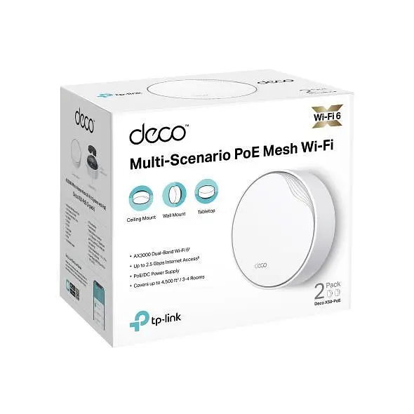 Домашня Mesh Wi-Fi система (2 шт у комплекті), Deco X50-PoE(2-pack) TP-LINK - фото 5